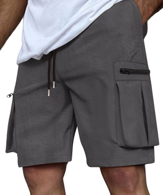 Men's Cargo Zipper Pocket Casual Shorts