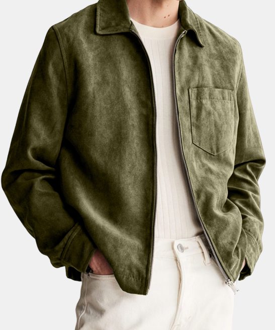 Men's Solid Color Suede Jacket