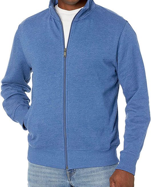 Men's Casual Retro Zipper Stand Collar Long-Sleeved Cardigan Sweatshirt