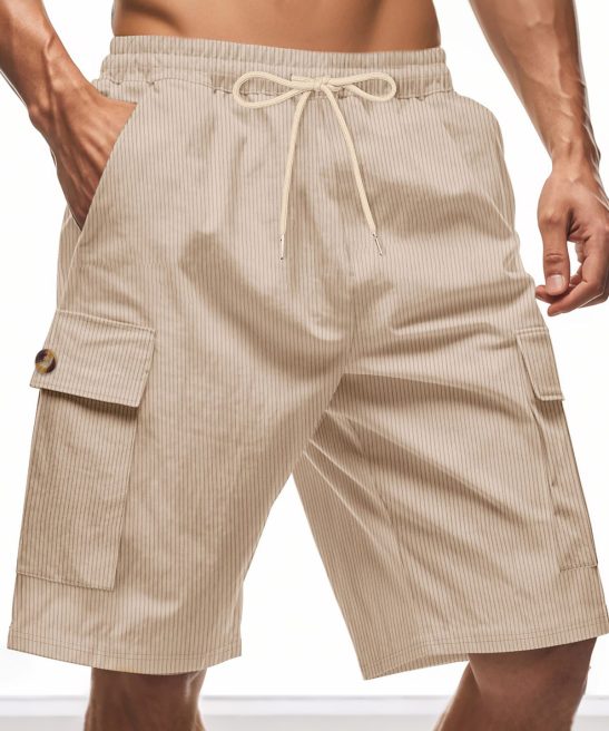 Men's Corduroy Multi-pocket Cargo Shorts