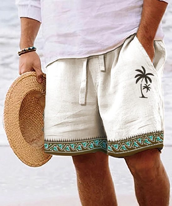 Hawaiian Men's Coconut Print Shorts