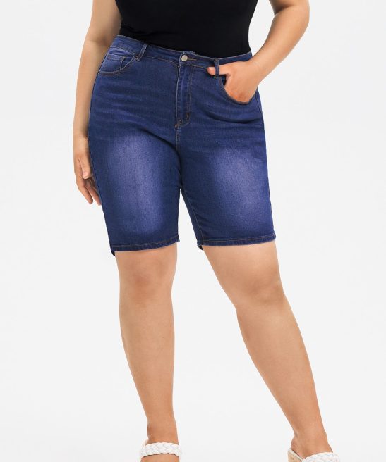 Insert Pocket Denim Bermuda Short Jeans