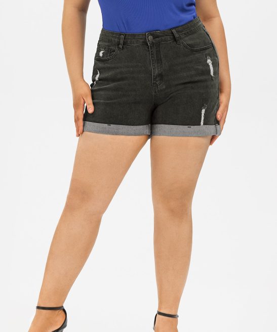 Super Soft Corset Mid Rise Short Jeans